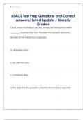 BSACs Exam Prep Questions and  Correct Answers&sol; Latest Update &sol;  Already Graded
