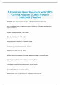 A Christmas Carol Questions with 100&percnt; Correct Answers &vert; Latest Version 2025&sol;2026 &vert; Verified