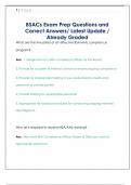 BSACs Prep Questions and Correct Answers&sol; Latest Update &sol; Already Graded