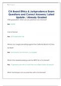 CA Questions and Correct Answers&sol; Latest Update &sol; Already Graded