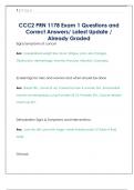 CCC2 PRN 1178 Exam 1 Questions and  Correct Answers&sol; Latest Update &sol;  Already Graded