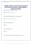 CityMD written and practical Questions  and Correct Answers&sol; Latest Update &sol;  Already Graded