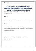 MHIC NASCLA CONTRACTORS EXAM  REVIEW Questions and Correct Answers&sol;  Latest Update &sol; Already Graded