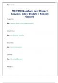 PHI 2010 Questions and Correct Answers&sol; Latest Update &sol; Already Graded