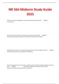 NR 566 Midterm Study Guide 2025
