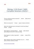 Biology 1124 Exam 3 With Complete Solutions &lpar;2025&rpar;&excl;&excl;