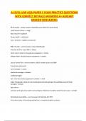 A-LEVEL LAW AQA PAPER 1 EXAM PRACTICE QUESTIONS WITH CORRECT DETAILED ANSWERS A&plus; ALREADY GRADED &lpar;2025&2026&rpar;