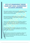 CPCS A73 BANKSMAN THEORY EXAM &lpar;SET 2025&rpar; &vert;GUARANTEED ACCURATE ANSWERS