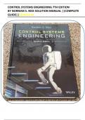 CONTROL SYSTEMS ENGINEERING 7TH EDITION BY NORMAN S. NISE SOLUTION MANUAL ||COMPLETE GUIDE||GRADED A+