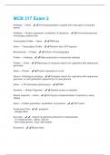 MCB 317 Exam 2  Questions and Answers Fully Solved 100&percnt;