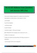 BUAD 453 Midterm Exam Questions and Answers 100&percnt; Pass