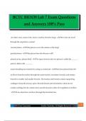 BCTC BIO139 Lab 7 Exam Questions and Answers 100&percnt; Pass