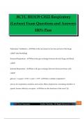 BCTC BIO139 CH22 Respiratory &lpar;Lecture&rpar; Exam Questions and Answers 100&percnt; Pass