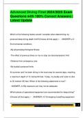Advanced Diving Final 2024&sol;2025 Exam  Questions with 100&percnt; Correct Answers &vert;  Latest Update 