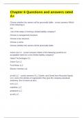 Chapter 6 Questions and answers rated A&plus;