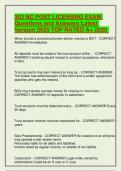 303 NC POST LICENSING EXAM Questions and Answers Latest Version 2025 TOP RATED A&plus; 2025