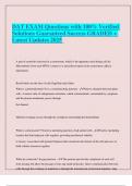DAT EXAM Questions with 100&percnt; Verified Solutions Guaranteed Success GRADED &plus; Latest Updates 2025 &period;