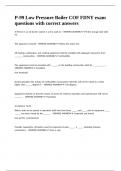P-99 Low Pressure Boiler COF FDNY exam questions with correct answers&period;