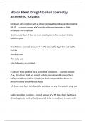 Motor Fleet Drug&sol;Alcohol correctly answered to pass 