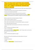 PRNU 235 FINAL EXAM QUESTIONS AND ANSWERS LATEST UPDATED 2024&sol;2025 A COMPLETE SOLUTION WITH 100&percnt;  CORRECT CONFIRMED ANSWERS BEST RATED A&plus; FOR PASS