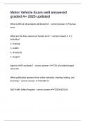 Motor Vehicle Exam well answered graded A&plus; 2025 updated