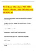 N332 Exam 4 Questions With 100&percnt; Correct Answers Latest Versions 2025 GRADED A&plus;&period;