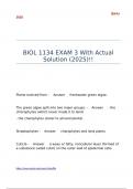 BIOL 1134 EXAM 3 With Actual Solution &lpar;2025&rpar;&excl;&excl;