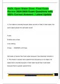 PADI OPEN WATER DIVER EXAM PACKAGE DEAL QUESTIONS AND VERIFIED DETAILED ANSWERS &vert; 100&percnt; GUARANTEED PASS &vert; ALREADY GRADED A&plus;