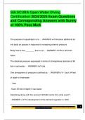 SSI SCUBA Open Water Diving  Certification 2024&sol;2025 Exam Questions  and Corresponding Answers with Surety  of 100&percnt; Pass Mark