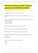 Cervical And Thoracic Spine solved & updated &lpar;GUARANTEED SUCCESS&rpar;