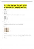 Ch&period; 8 Cervical and Thoracic Spine Workbook fully solved & updated