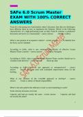SAFe 6&period;0 Scrum Master  EXAM WITH 100&percnt; CORRECT ANSWERS