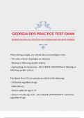 GEORGIA DDS PRACTICE TEST EXAM WITH GUARANTEED ACCURATE ANSWERS