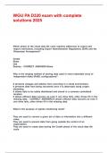 WGU PA D320 exam with complete solutions 2025&period;