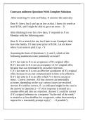 Contracts midterm Questions With Complete Solutions