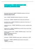 Orthopedics - NSG 255 Exam with complete solutions 2025&period;