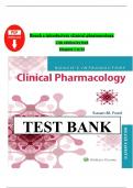 Roach&rsquo;s Introductory Clinical Pharmacology 11th edition By Susan M&period; Ford &lpar;Chapter 1 to 54&rpar; Test Bank - With Correct Elaborated Answers