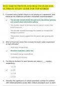 WGU D440 NUTRITION AND HEALTH EXAM 2025&colon; ULTIMATE STUDY GUIDE FOR TOP SCORES&excl;