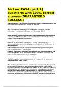 Air Law EASA &lpar;part 1&rpar; questions with 100- correct answers&lpar;GUARANTEED SUCCESS&rpar;&period;