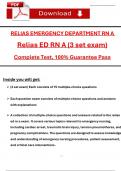 Relias ED RN A Exam &lpar;3 set exam&rpar; &lpar;Latest 2025 &sol; 2026&rpar;&colon; Most Comprehensive Qs & Ans - to Pass the Exam&comma; 100&percnt; Verified