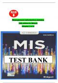 TEST BANK For Management Information Systems&comma; 10th Edition by Hossein Bidgoli&comma; Verified Chapters 1 - 14&comma; Complete Newest Version