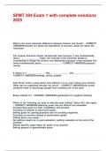 SPMT 304 Exam 1 with complete solutions 2025&period;