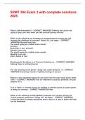 SPMT 304 Exam 3 with complete solutions 2025&period;