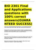 BIO 2301 Final and Applications questions with 100- correct answers&lpar;GUARANTEED SUCCESS&rpar;&period;
