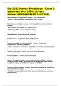 Bio 2301 Human Physiology - Exam 3 questions with 100- correct answers&lpar;GUARANTEED SUCCESS&rpar;&period;