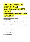 CSCC BIO 2301 Lab Exam 2 &lpar;8-16&rpar; questions with 100- correct answers&lpar;GUARANTEED SUCCESS&rpar;&period;
