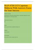 MAN 4720 UCF Capstone Midterm With Answers Focus On Your Success