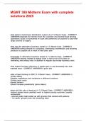 MGMT 380 Midterm Exam with complete solutions 2025&period;