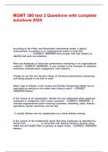 MGMT 380 test 3 Questions with complete solutions 2025&period;