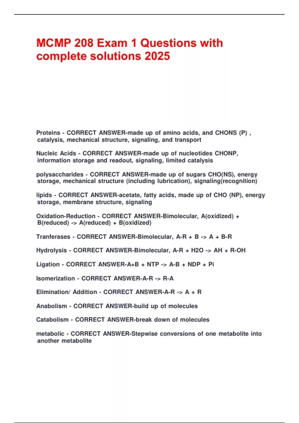 MCMP 208 Exam 1 Questions with complete solutions 2025. - MCMP 208 ...